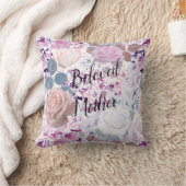 水彩バラとアジサイ。装飾用クッション クッション (ブランケット)