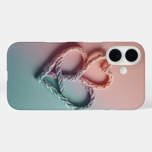 水彩バラとハート Case-Mate iPhoneケース (裏面 (横))