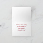 水彩バラと混合ベリー誕生日カード カード (内部)