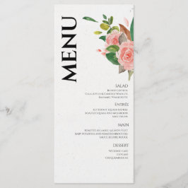 水彩バラと結婚葉 メニュー