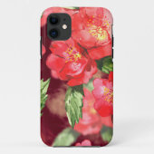 水彩バラと緑のCase-Mate iPhoneケース Case-Mate iPhoneケース (裏面)