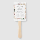 水彩バラと蘭結婚式 プログラム ハンドファン (裏面)