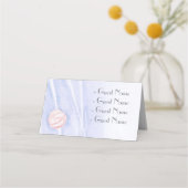 水彩バラと蝶 プレイスカード (裏面)