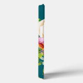 水彩バラのピンクとクリームのティール(緑がかった色) Case-Mate iPhoneケース (裏面 / 右)