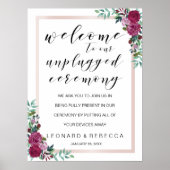 水彩バラの取り外し式標識 ポスター (正面)