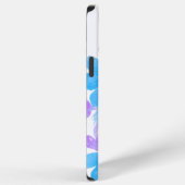 水彩バラの葉のモノグラムデザイン iPhoneケース (右側面)
