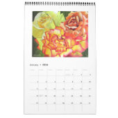 水彩バラアートカレンダー（作： Sacha Grossel） カレンダー (1月 2026)