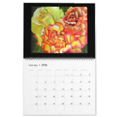 水彩バラアートカレンダーby Sacha Grossel カレンダー (1月 2026)