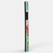 水彩バラインピンク&クリームアクアグリッター Case-Mate iPhoneケース (裏面/右)