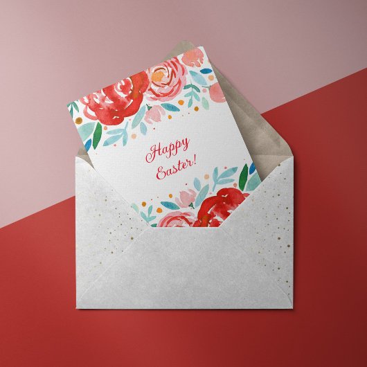 水彩バライースターカード カード