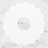 水彩バラエレガンス結婚ズワイングラスラベル ワイングラスタグ (裏面)