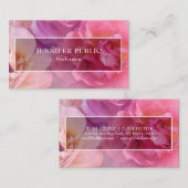 水彩バラエレガントモダンフローラテンプレート 名刺 (正面/裏面)