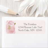 水彩バラカスタムピンク生誕発表 ラベル (インサイチュ)