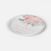 水彩バラガーデンガールバプテスマ ペーパープレート