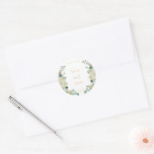 水彩バラガーデン救私たちの日付封筒用シール ラウンドシール (封筒)