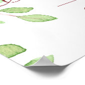 水彩バラガーデン《キリスト教》洗礼式や命名式ウェルカムサイン ポスター (角)