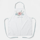 水彩バラキス調理師 エプロン (正面)