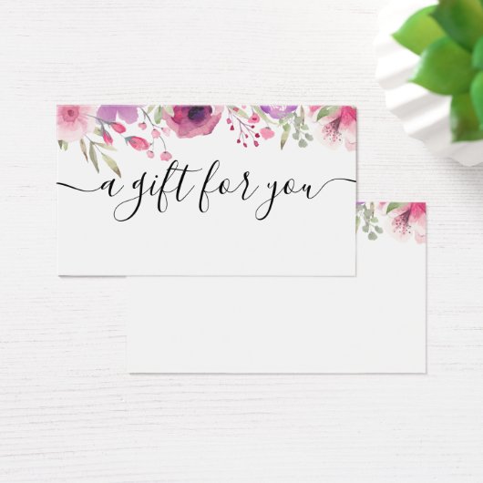 水彩バラギフトカード (デスク)