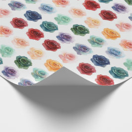 水彩バラギフトラップ – タイムレスエレガンス ラッピングペーパー