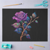 水彩バラクリップアートシリーズデザイン7 薄葉紙 (クラフト)