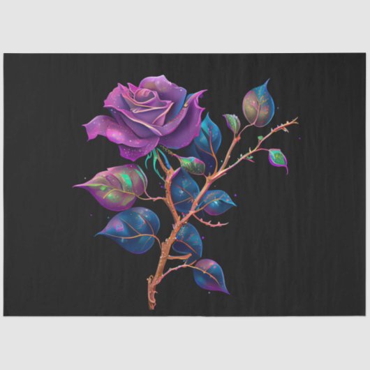 水彩バラクリップアートシリーズデザイン7 薄葉紙 (正面)