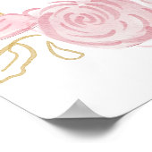 水彩バラクレストバプティスウェルカム ポスター (角)