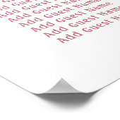 水彩バラクレストバプティスシーティングチャート ポスター (角)