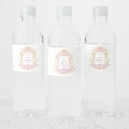 水彩バラクレストバプテスマ ペットボトルラベル