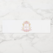 水彩バラクレストバプテスマ ペットボトルラベル (シングルラベル)