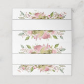 水彩バラソフトピンク結婚のシーティングカード プレイスカード (外部開封)