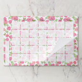 水彩バラデスクカレンダーメモ帳 ペーパーパッド (折り畳み)