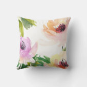 水彩バラトレンディーフローラ抽象芸術 クッション (裏面)