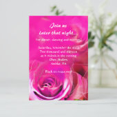 水彩バラネオンバルミツワーパーティーカード 招待状 (スタンド正面)