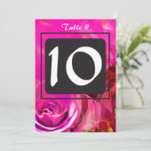 水彩バラバルミツワーテーブル席カード 招待状 (スタンド正面)