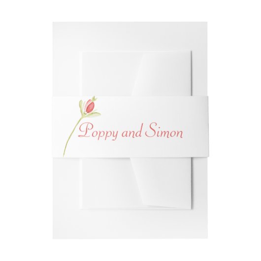 水彩バラバ結婚ッド 招待状ベリーバンド (正面例)