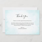 水彩バラピンクフローラベビーガール写真 案内状 (裏面)