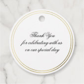 水彩バラピンクフローラ結婚ズサンキュー フェイバータグ (裏面)