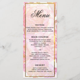 水彩バラピンクメニュー メニュー