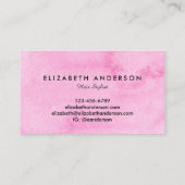 水彩バラピンクロイヤリティ名刺 名刺 (裏面)