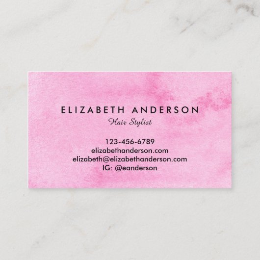 水彩バラピンクロイヤリティ名刺 名刺 (裏面)