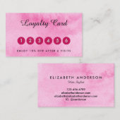 水彩バラピンクロイヤリティ名刺 名刺 (正面/裏面)