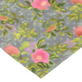 水彩バラピンク花植物性フローラ試薬 テーブルクロス (アングル)