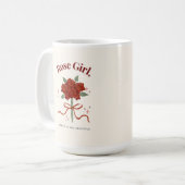 水彩バラフラワーイラストレーションマグカップ コーヒーマグカップ (正面左)