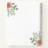 水彩バラフラワーユーカリレシピ本 ノートブック (裏面)