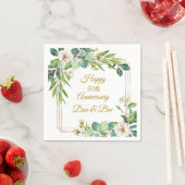 水彩バラフレーム紙ナプキンス スタンダードカクテルナプキン (インサイチュ)