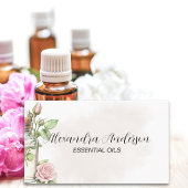 水彩バラフローラアロマセラピー必須油 名刺