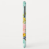 水彩バラフローラスプレー付イニシャル Case-Mate iPhoneケース (裏面/左)