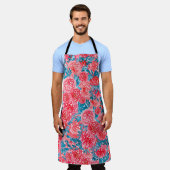 水彩バラフローラタペストリー エプロン (着用した状態)