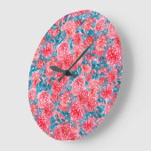 水彩バラフローラタペストリー ラージ壁時計 (傾斜)