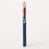 水彩バラフローラネイビーグリッターモノグラム Case-Mate iPhoneケース (裏面/左)